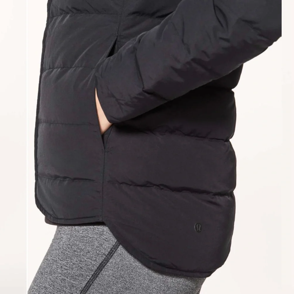 Lululemon Just Enough Puff 800-fill-power goose down Jacket Black Size 6‎